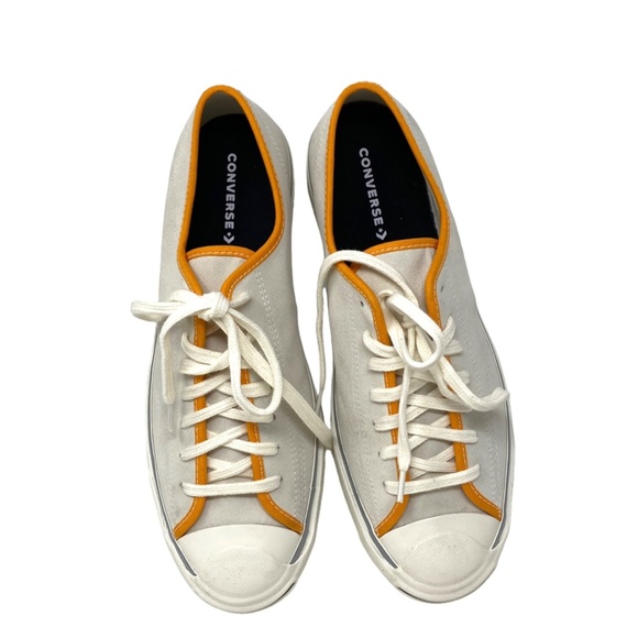 Converse Jack Purcell Low Suede Cream Orange Men Sneakers Custom 168160C-CROGWT - Picture 3 of 10